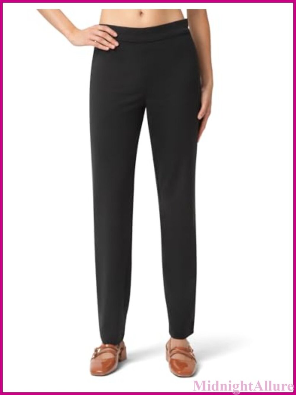 Ponte Straight Leg Pull-On Leggings with Pockets Pull-On Pants